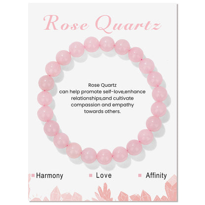 Healing Crystal Bracelet Mindful Serenity Beads 3025 Rose Quartz