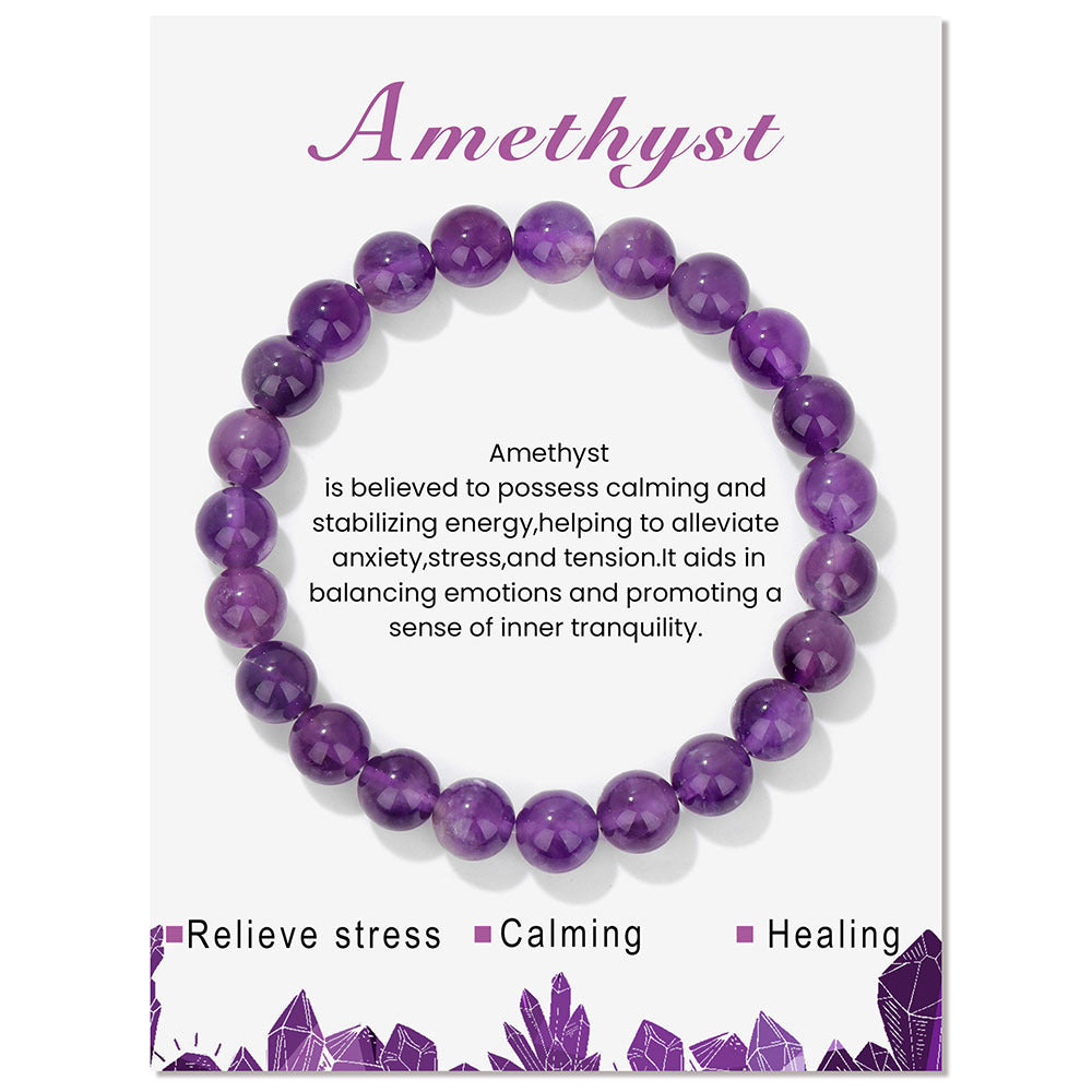 Healing Crystal Bracelet Mindful Serenity Beads 3025 Amethyst