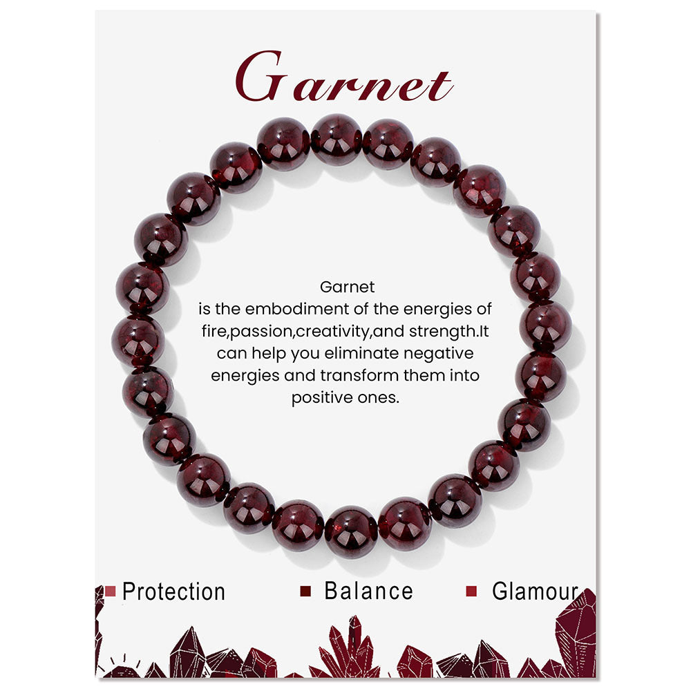 Healing Crystal Bracelet Mindful Serenity Beads 3025 Garnet