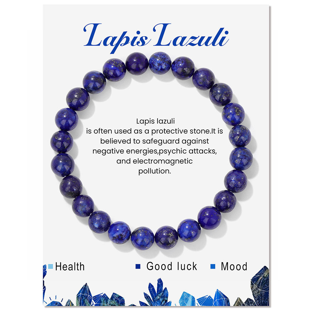 Healing Crystal Bracelet Mindful Serenity Beads 3025 Lapis Lazuli