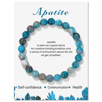 Healing Crystal Bracelet Mindful Serenity Beads 3025 Apatite