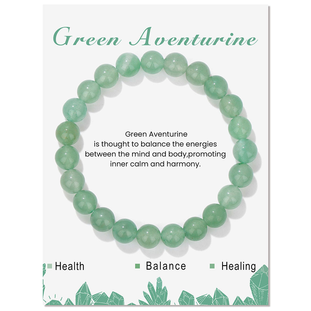 Healing Crystal Bracelet Mindful Serenity Beads 3025 Aventurine