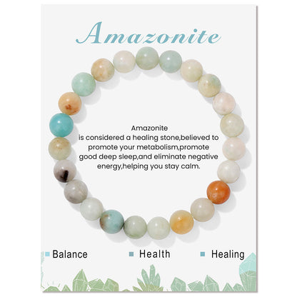 Healing Crystal Bracelet Mindful Serenity Beads 3025 Amazonite