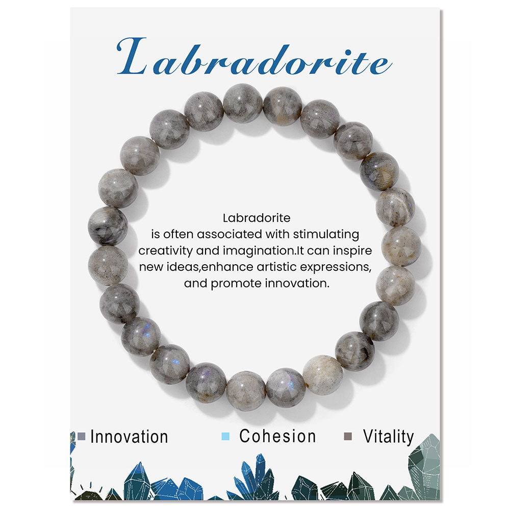 Healing Crystal Bracelet Mindful Serenity Beads 3025 Labradorite