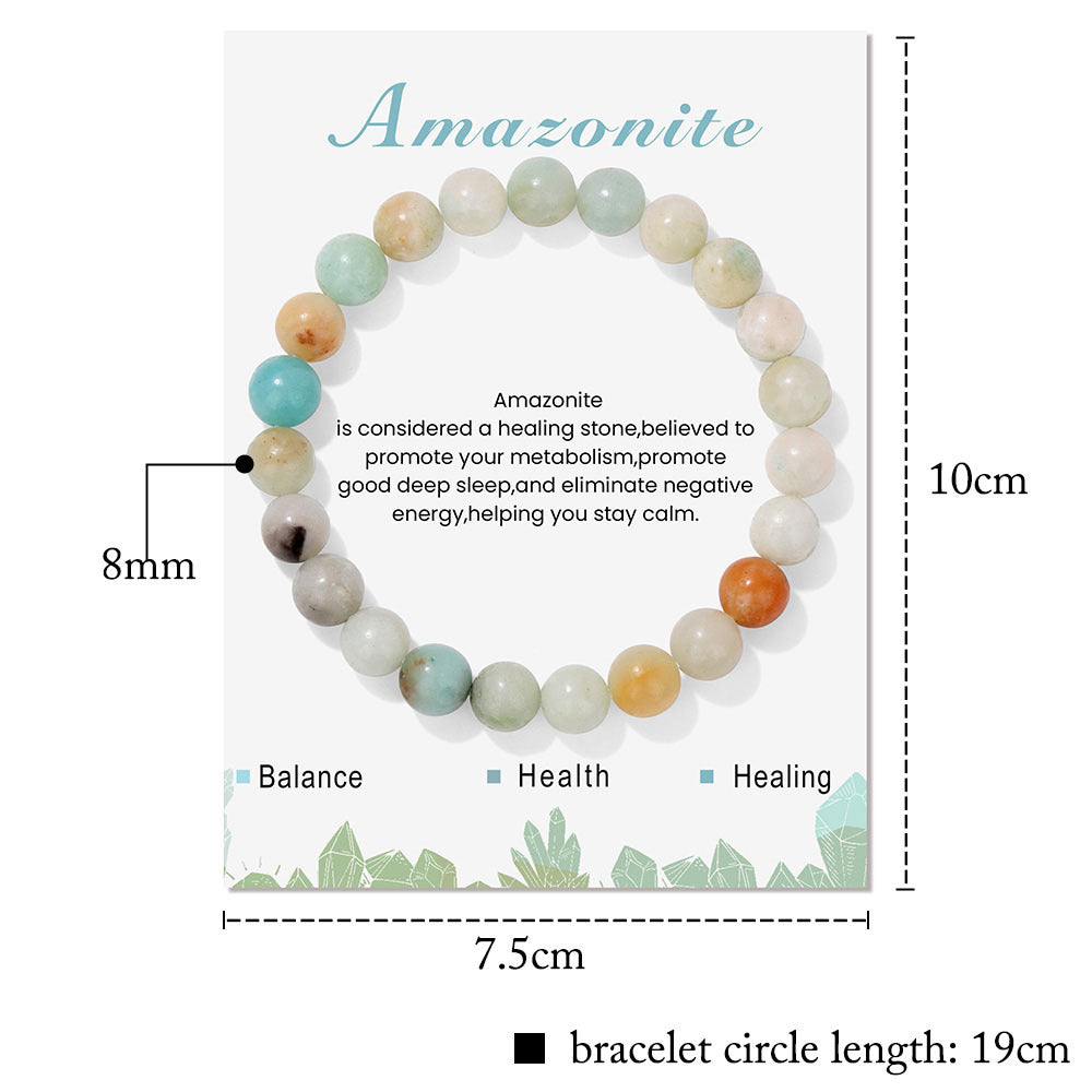 Healing Crystal Bracelet Mindful Serenity Beads 3025