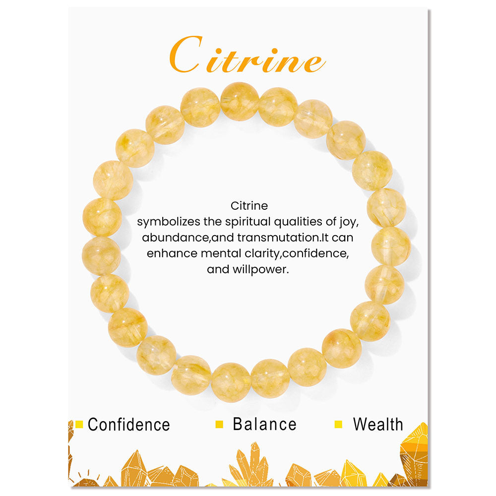 Healing Crystal Bracelet Mindful Serenity Beads 3025 Citrine