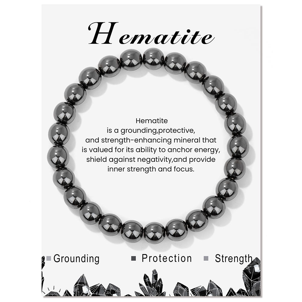 Healing Crystal Bracelet Mindful Serenity Beads 3025 Hematite