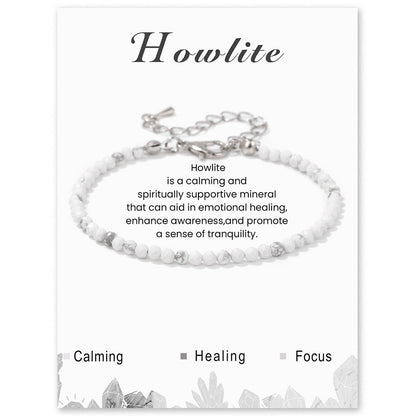 Healing Stone Bracelet Collection Energy Bracelets 3026 Howlite