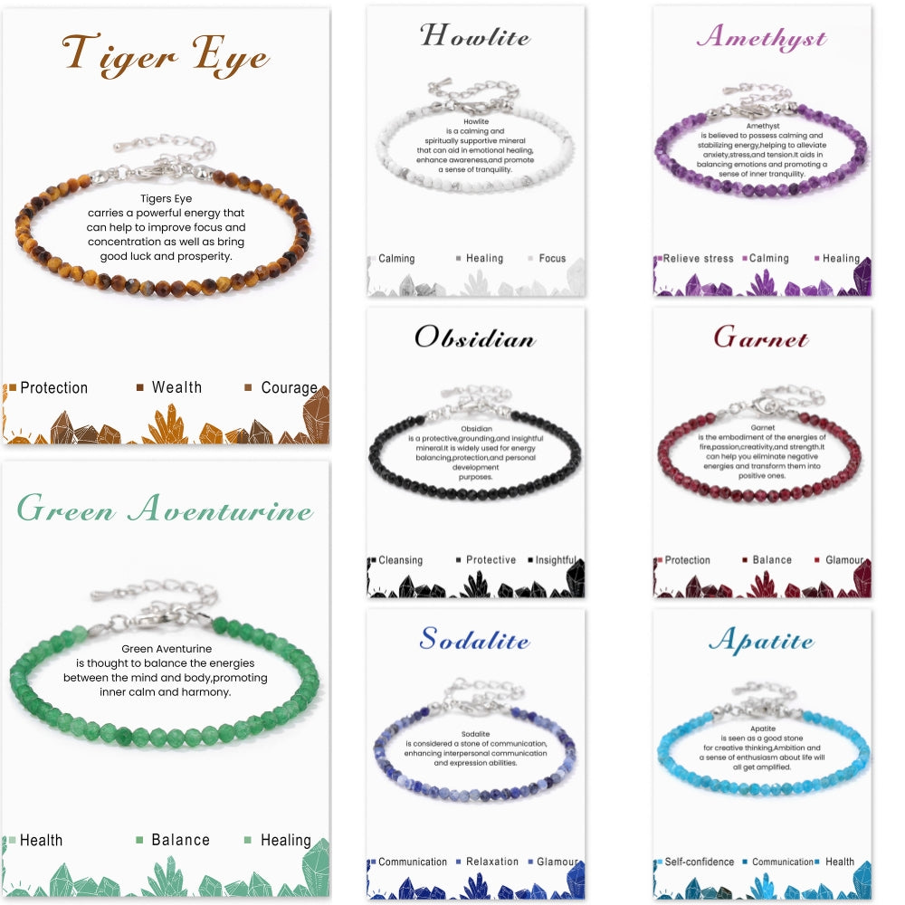 Healing Stone Bracelet Collection Energy Bracelets 3026 Random style