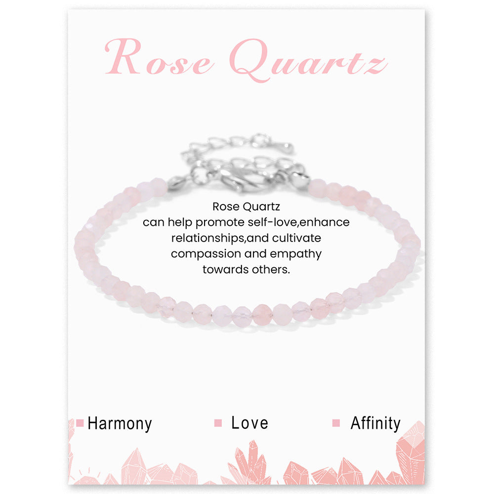 Healing Stone Bracelet Collection Energy Bracelets 3026 Rose Quartz