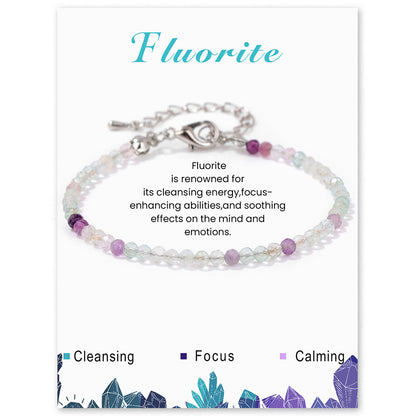 Healing Stone Bracelet Collection Energy Bracelets 3026 Fluorite