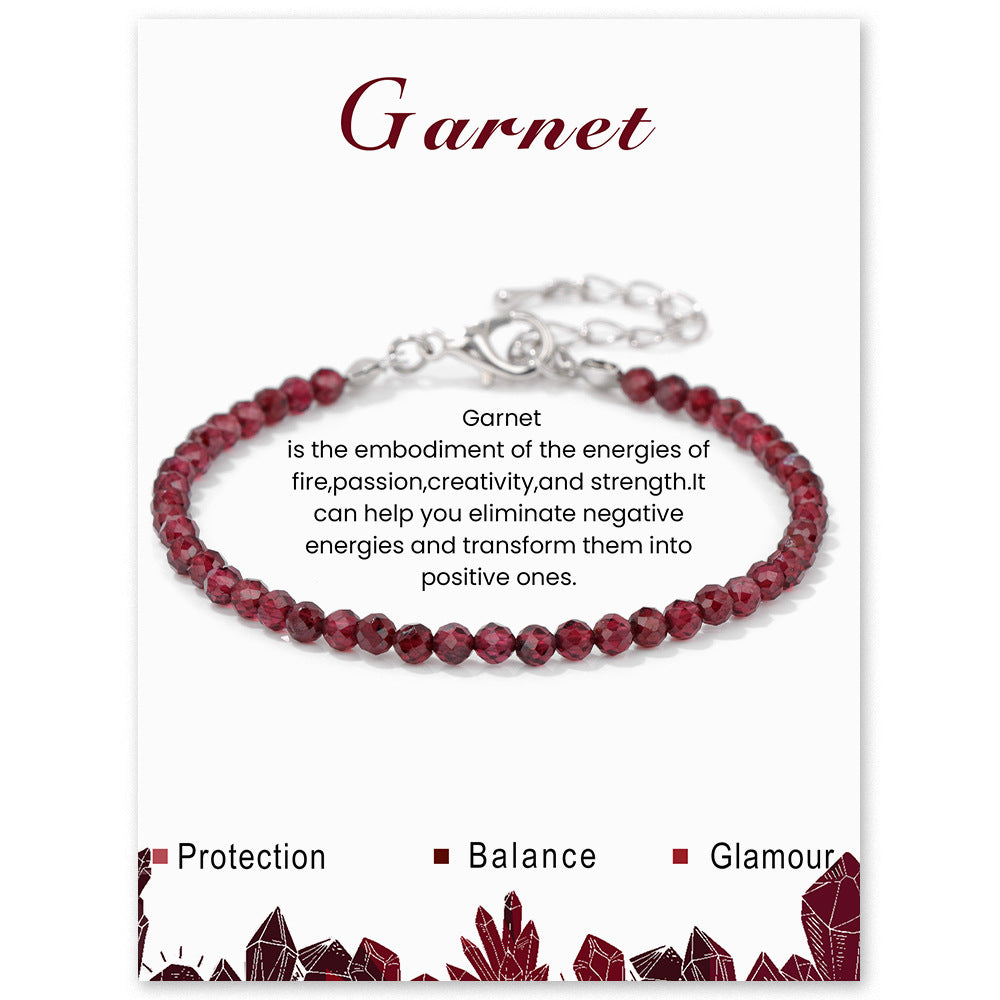 Healing Stone Bracelet Collection Energy Bracelets 3026 Garnet