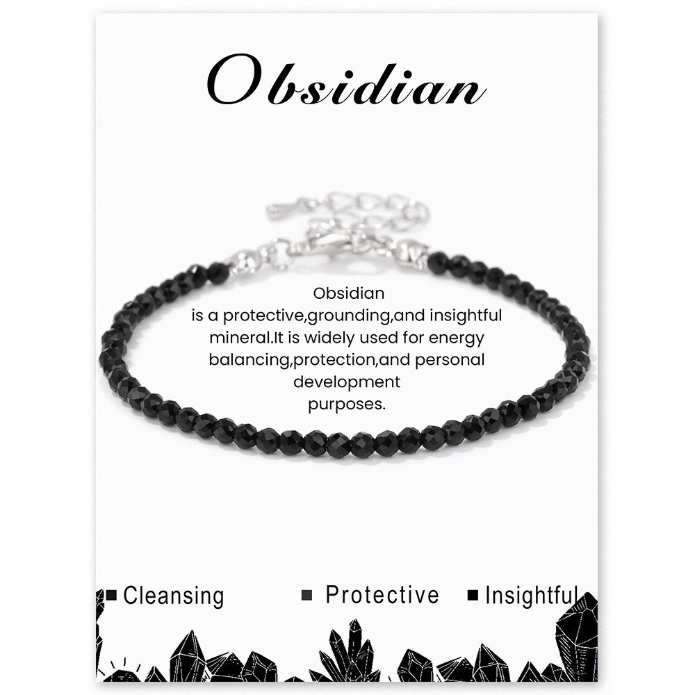 Healing Stone Bracelet Collection Energy Bracelets 3026 Obsidian