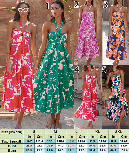 Leaf Print Summer Dress 2909