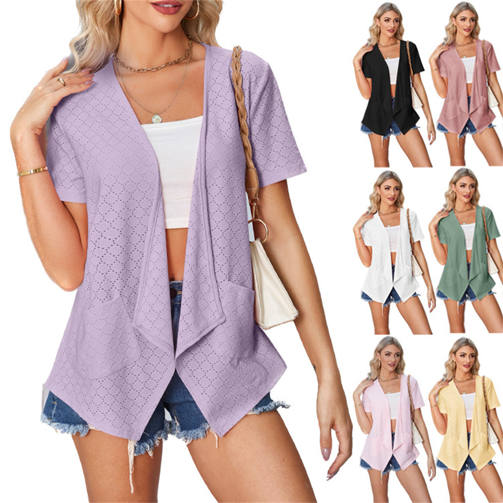 Lightweight Outerwear Open Front Knit Cardigan 2739 Mix Color