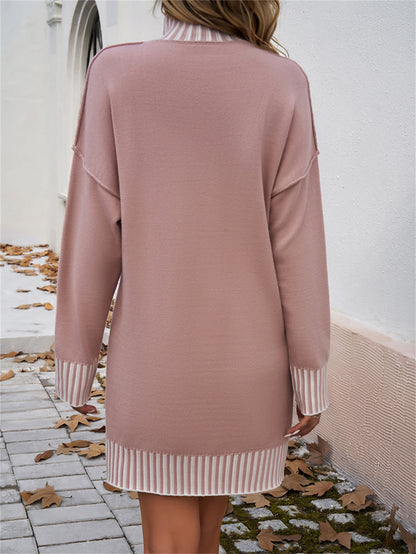 Long sleeve knit dress winter dresses 3073