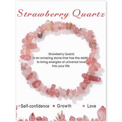 Mindful Gemstone Array – Natural Energy Amplifiers 3024 Strawberry Quartz