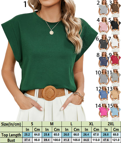 Modern Minimalist Cap Sleeve Top 2794