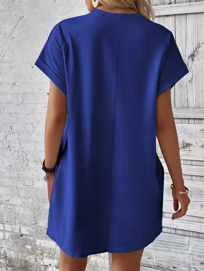 Modern Minimalist Hidden Pocket T-Shirt Dress 2760