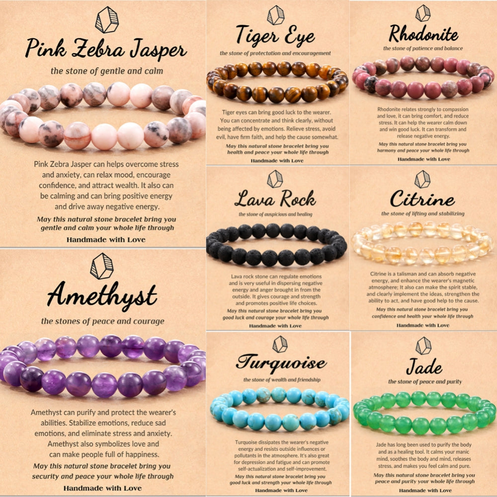 Natural Stone Empowerment Healing Crystal Bracelet 3028 Random style