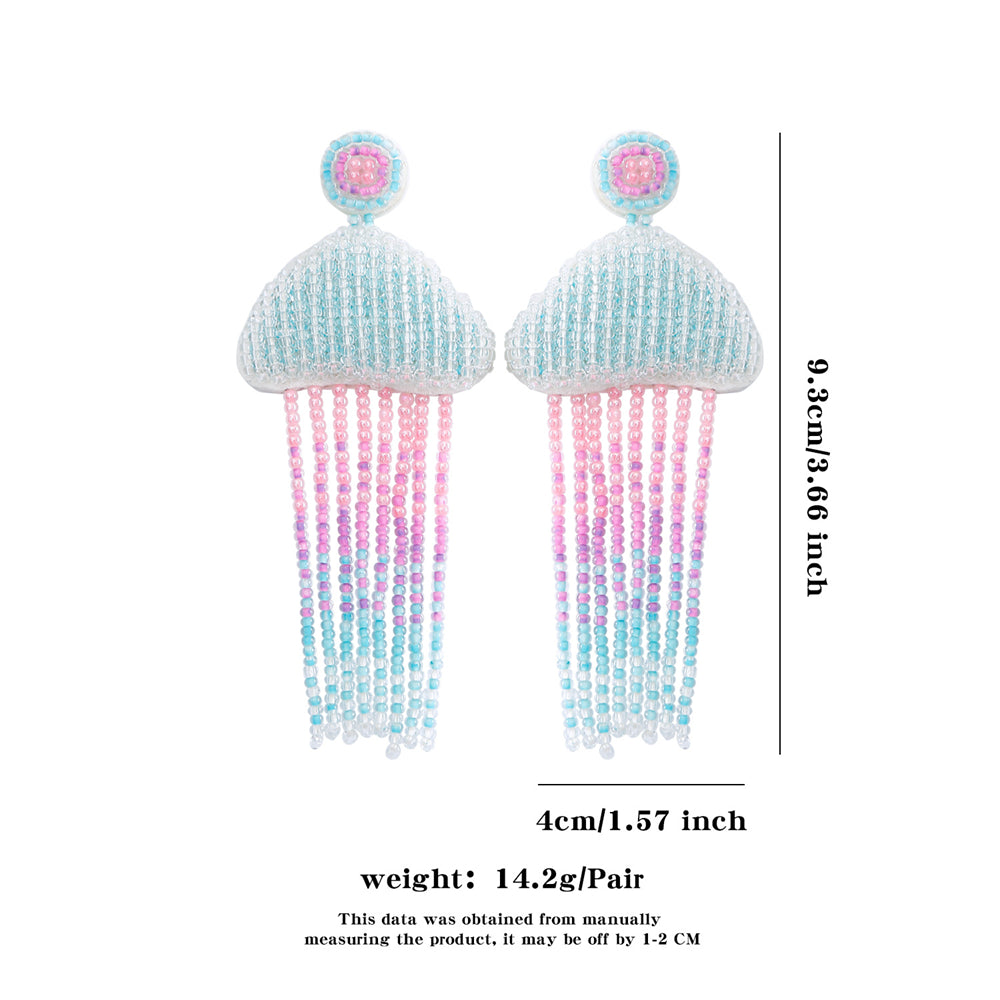 Ocean-Inspired Starfish Drop Bead Earrings 2857