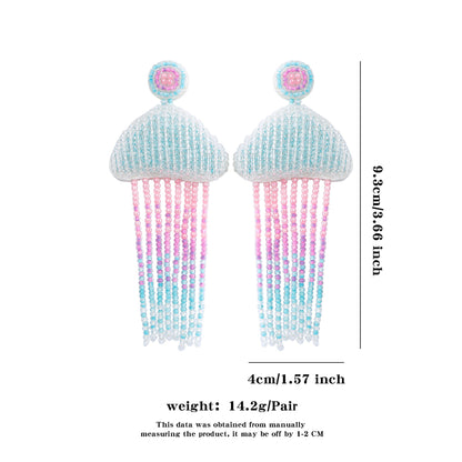 Ocean-Inspired Starfish Drop Bead Earrings 2857