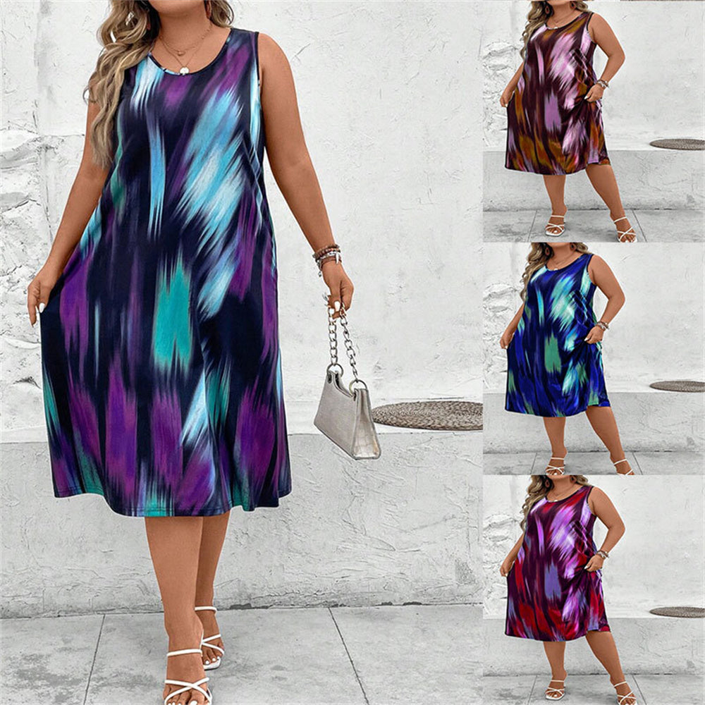 Painter’s Palette Sheath Maxi Shift Dress 2864