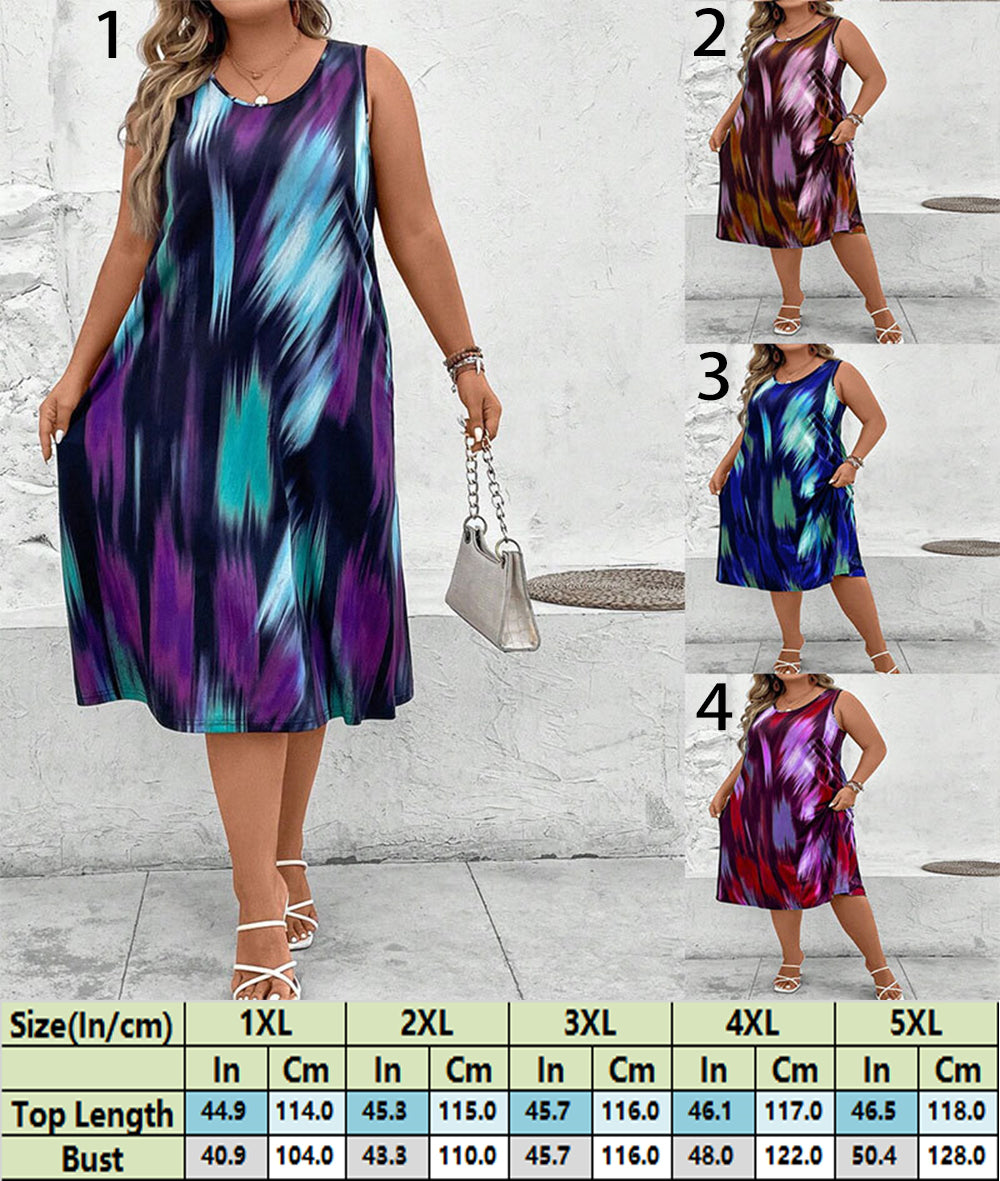 Painter’s Palette Sheath Maxi Shift Dress 2864