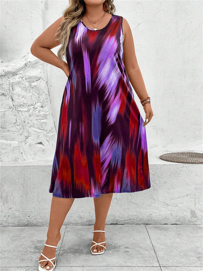 Painter’s Palette Sheath Maxi Shift Dress 2864