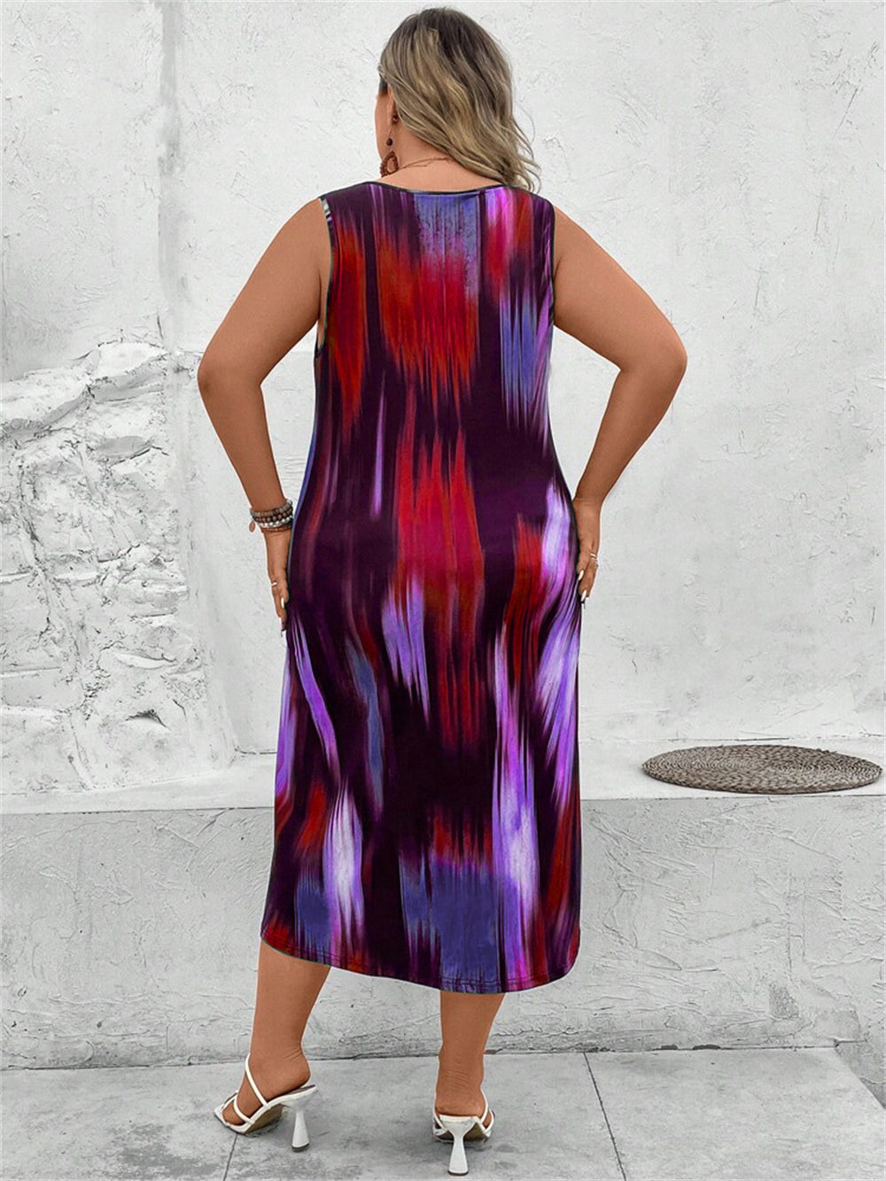 Painter’s Palette Sheath Maxi Shift Dress 2864