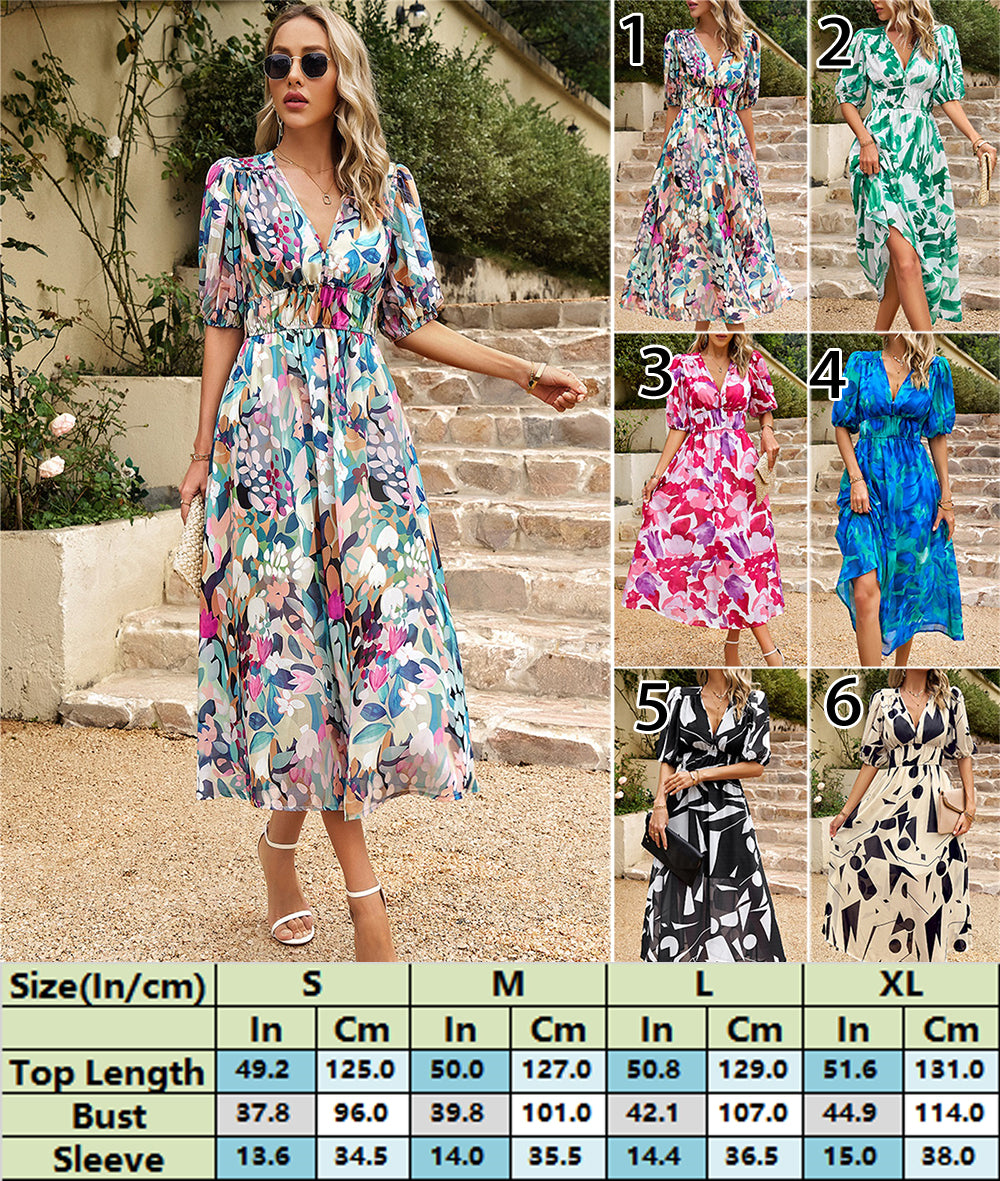 Petal Whisperer Wrap A-Line Dress 2935