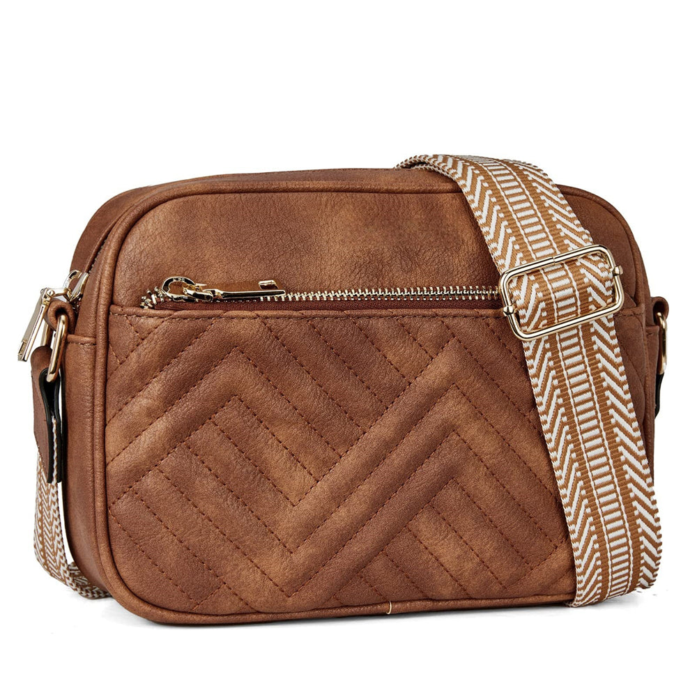 Quilted Texture Crossbody Bag 2810