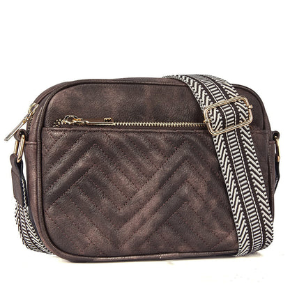 Quilted Texture Crossbody Bag 2810