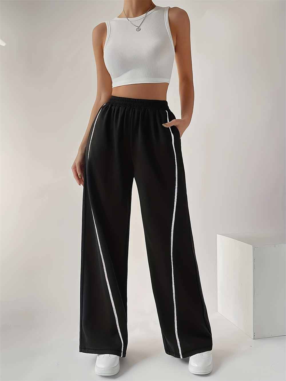 Relaxed Fit Side-Striped Trousers 2966