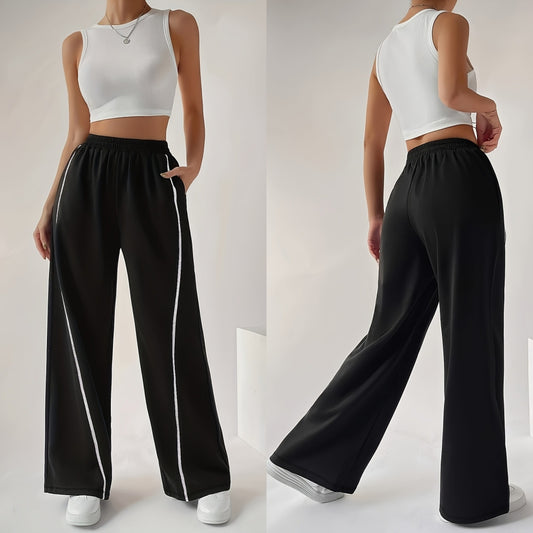 Relaxed Fit Side-Striped Trousers 2966 Black