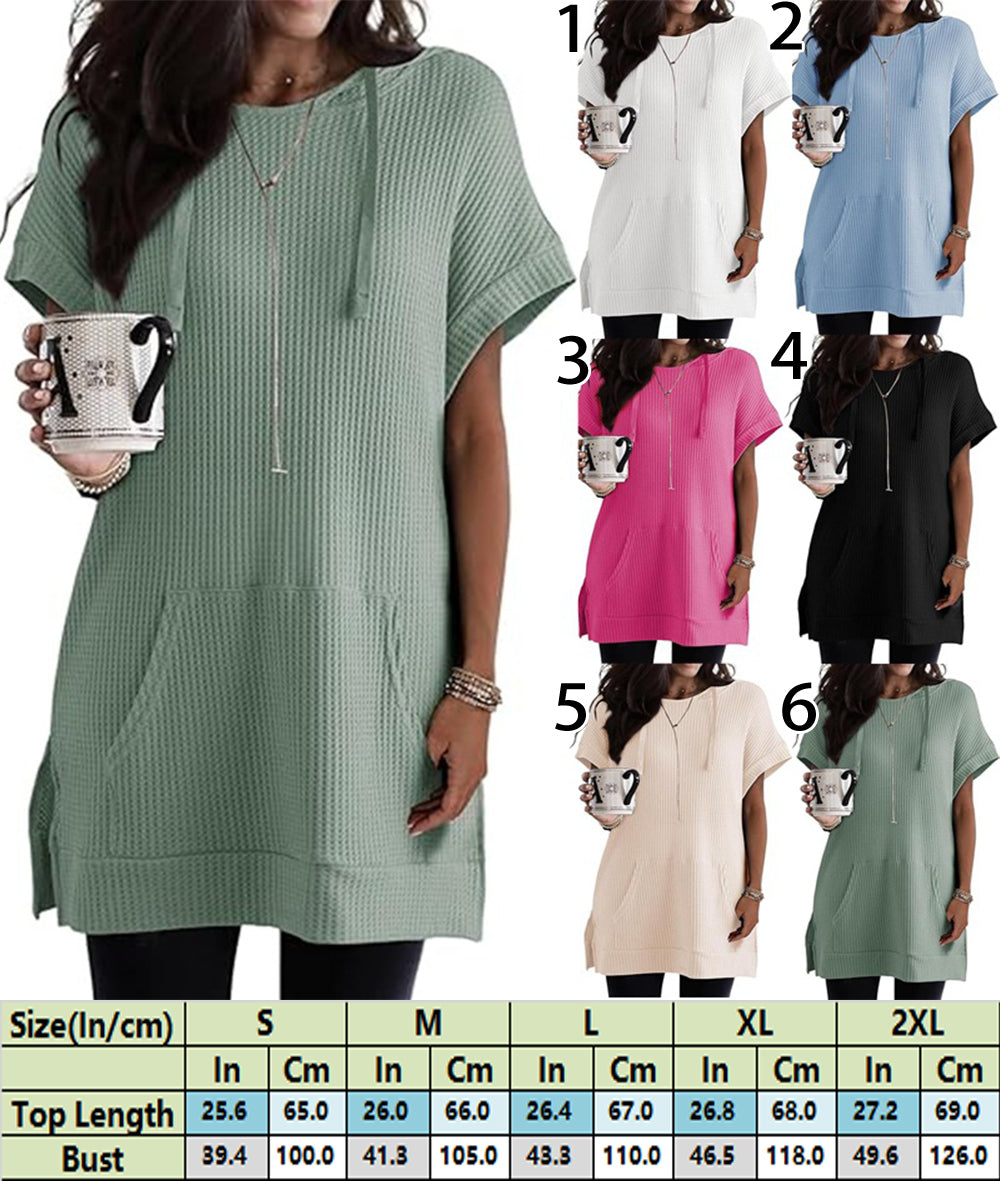 Relaxed Knit Tunic with Front Pockets 2901