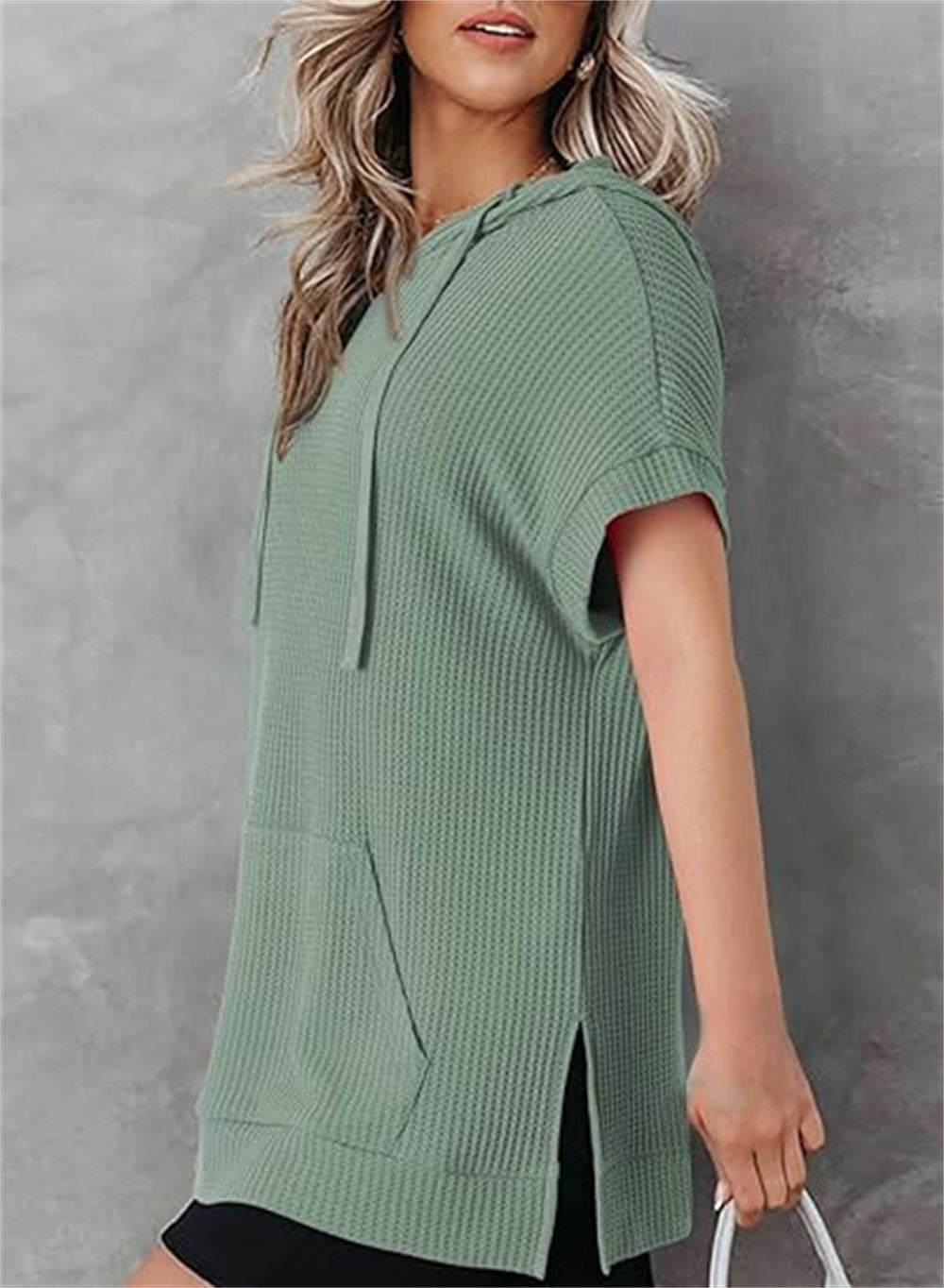 Relaxed Knit Tunic with Front Pockets 2901