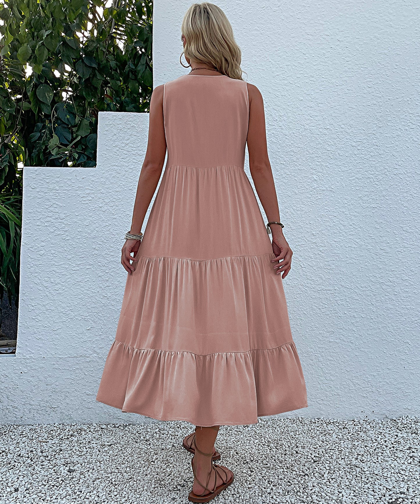 Resort Collection: Sleeveless Layered Dress 3005