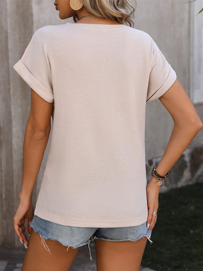 Ribbed Knit Crewneck Tee 2928