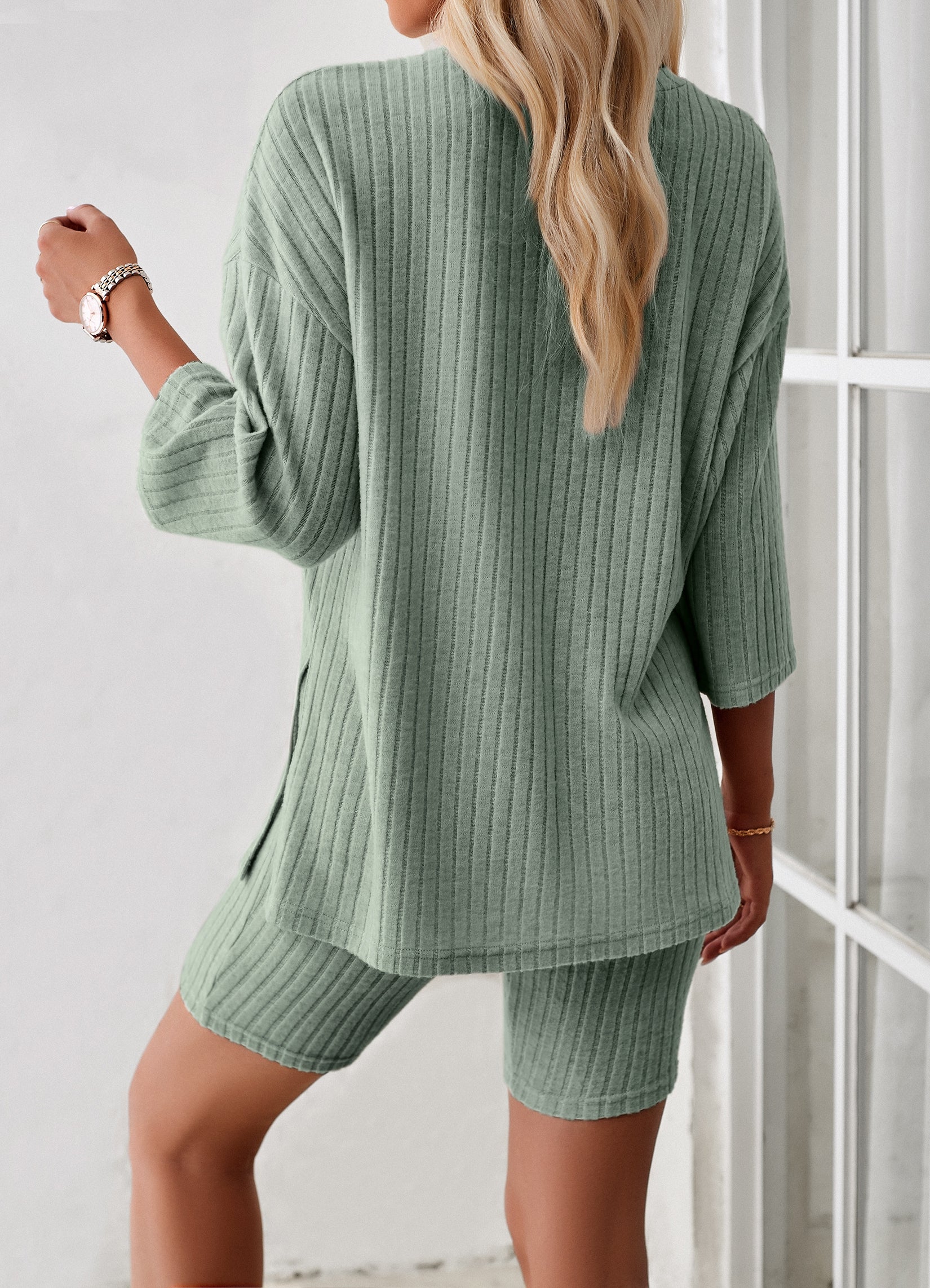 Ribbed Knit Pullover Day Dress 2759