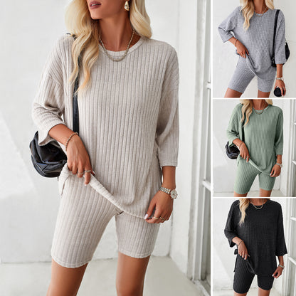 Ribbed Knit Pullover Day Dress 2759 Mix Color