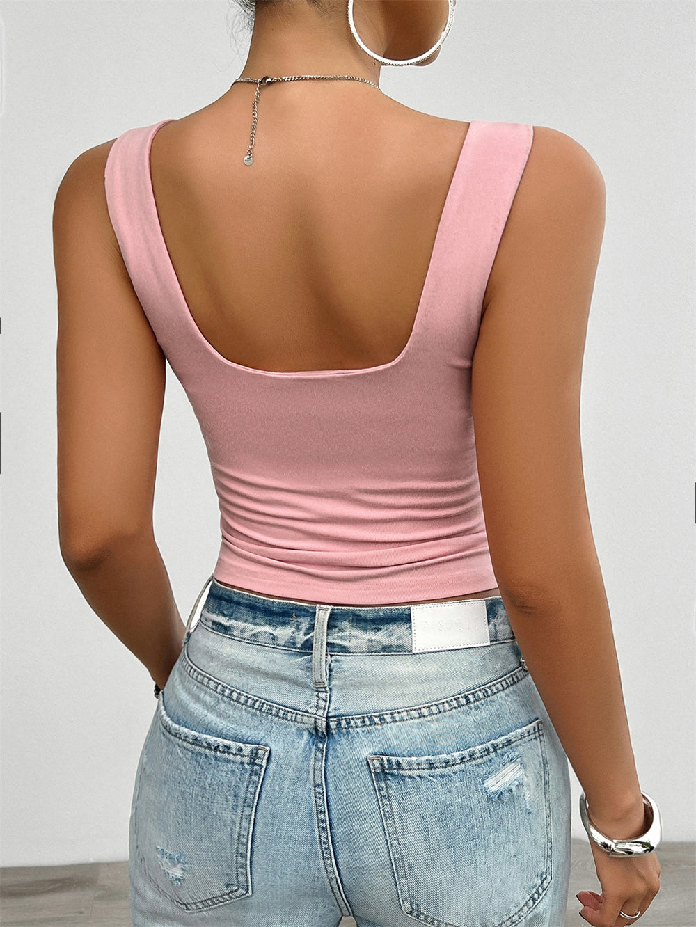 Ruched Detail Sleeveless Top 2959