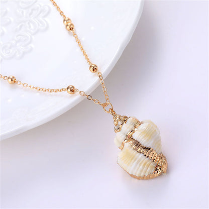 Seashell Charm Necklace – Coastal Fashion Piece 3037 #7