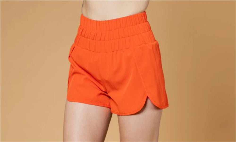 Simple Comfy Daywear Shorts With lining 2950 Orange