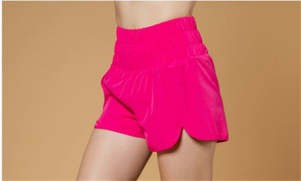 Simple Comfy Daywear Shorts With lining 2950 Rose red