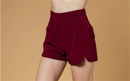 Simple Comfy Daywear Shorts With lining 2950 Wine red