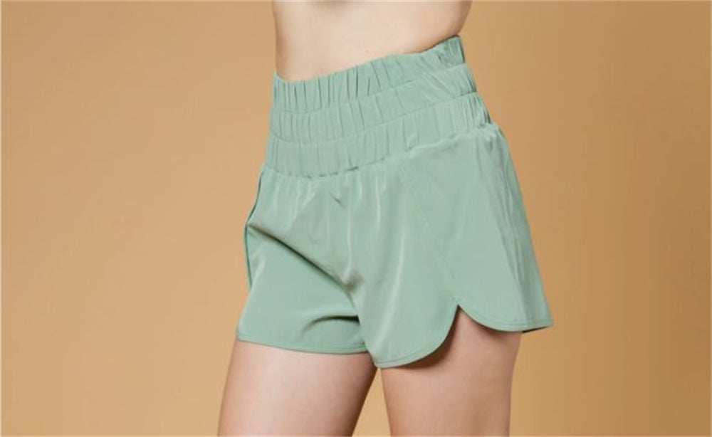 Simple Comfy Daywear Shorts With lining 2950 Light green