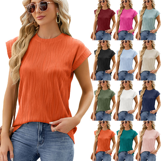 Simple Lines Ribbed Top 2925 Mix Color