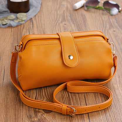 Sleek Leather Crossbody 2884 Yellow