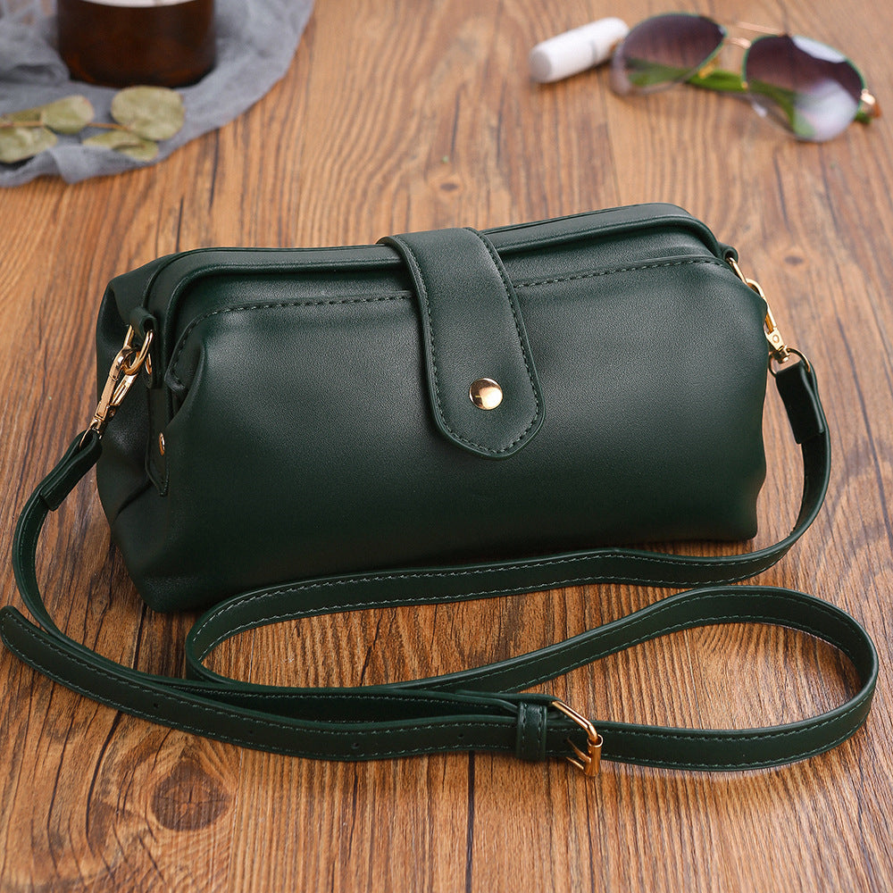 Sleek Leather Crossbody 2884 Green